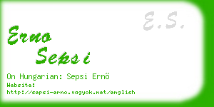 erno sepsi business card