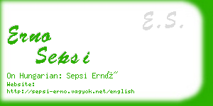 erno sepsi business card